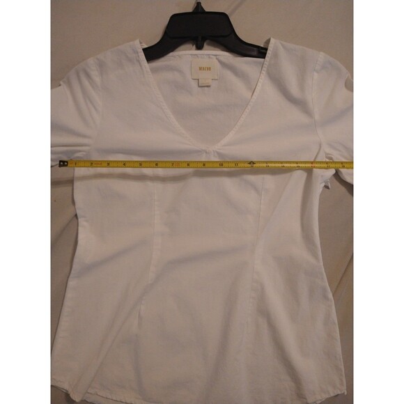 Maeve white  embroidered sleeve top size 2 Cottage Core Boho Feminine - Picture 7 of 8